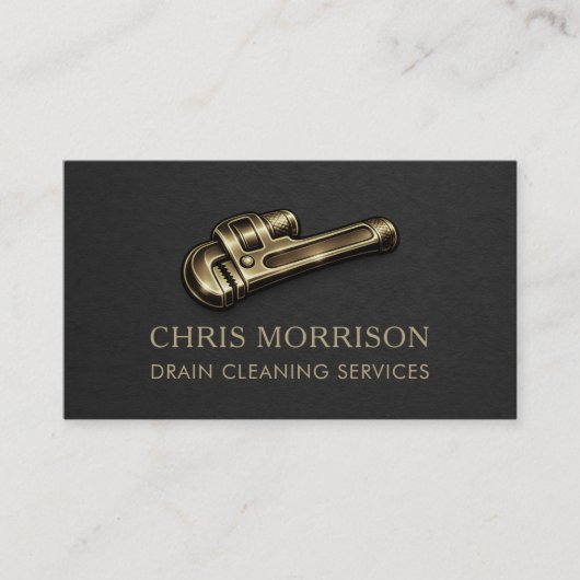 Drain Cleaning Service Wrench Professional 名刺 (正面)