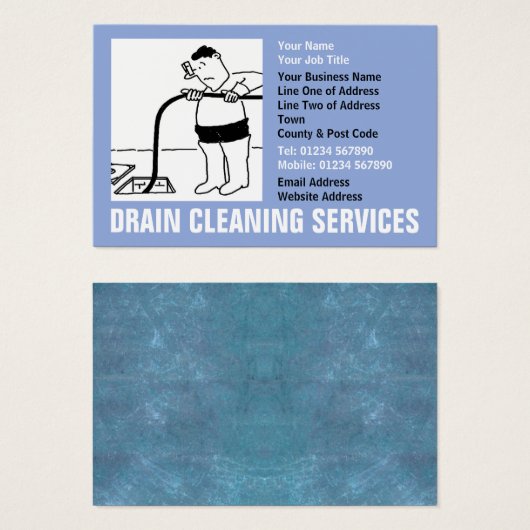Drain Cleaning Services Cartoon (正面&裏面)