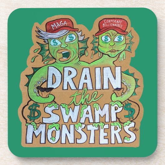Drain the Swamp Monsters Coaster Set コースター (正面)
