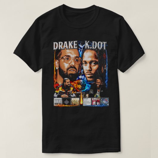 DrakeとKDot Tシャツ1 Tシャツ (デザイン正面)