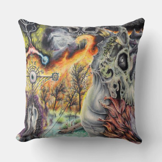 DRAKE：愛と情熱 – ファンタジーアートワーク クッション (正面)