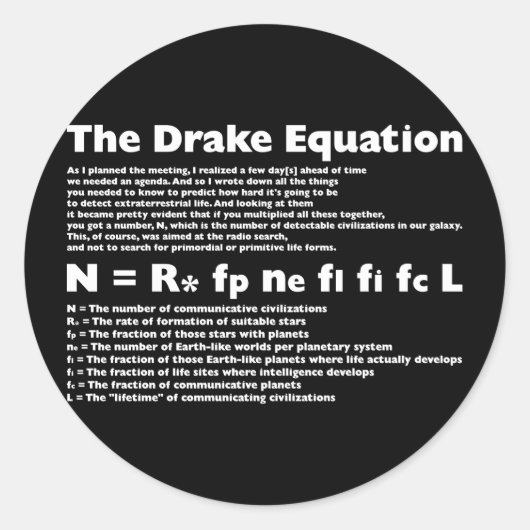 Drake_Equation ラウンドシール (正面)