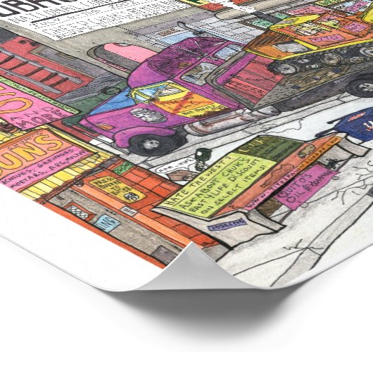 Drama at the corner of Broad & Charles Poster ポスター (角)