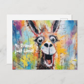 Drama Lama Personalisierbar | Funky Hipster ポストカード (正面/裏面)