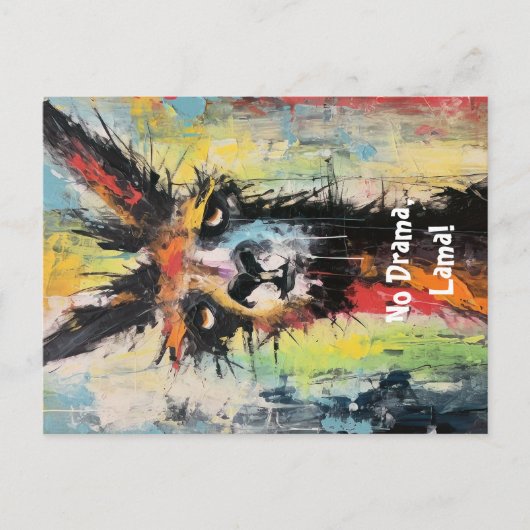 Drama Lama Personalisierbar Funky Hipster Niedlich ポストカード (正面)