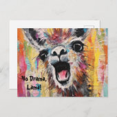 Drama Lama Personalisierbar Funky Hipster Niedlich ポストカード (正面/裏面)