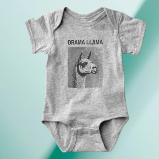 Drama Llama Funny Baby Bodysuit ベビーボディスーツ
