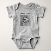 Drama Llama Funny Baby Bodysuit ベビーボディスーツ (正面)