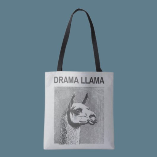 Drama Llama Funny Tote Bag トートバッグ