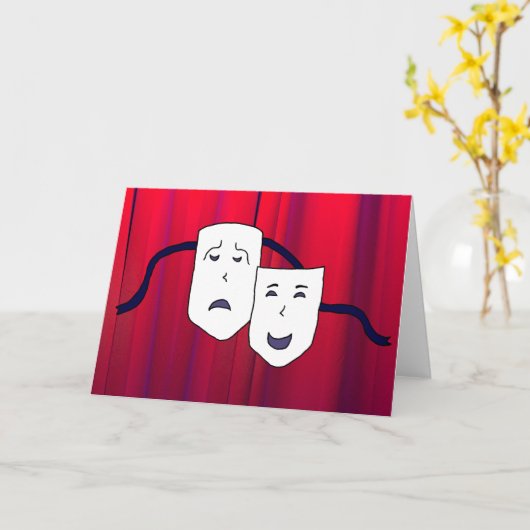 Drama Masksカード カード (黄色い花)