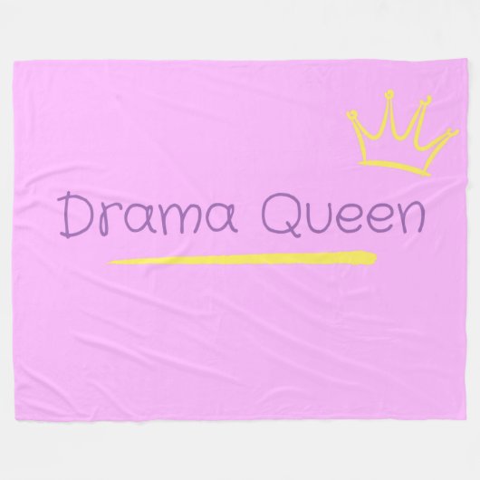 Drama Queen フリースブランケット (正面(横))