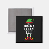 Drama Queen Elf Matching Family Group Christmas Pa マグネット (正面/裏面)