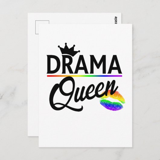Drama Queen | LGBTQ Pride ポストカード (正面/裏面)