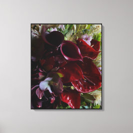 Dramatic Burgundy Floral Canvas キャンバスプリント
