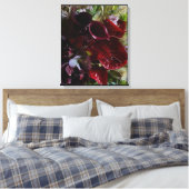 Dramatic Burgundy Floral Canvas キャンバスプリント (インサイチュ (寝室))