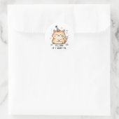 Dramatic Cat Crying Party Sticker - Relatable Humo ラウンドシール (バッグ)