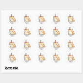 Dramatic Cat Crying Party Sticker - Relatable Humo ラウンドシール (シート)