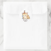 Dramatic Cat Crying Party Sticker - Relatable Humo ラウンドシール (バッグ)