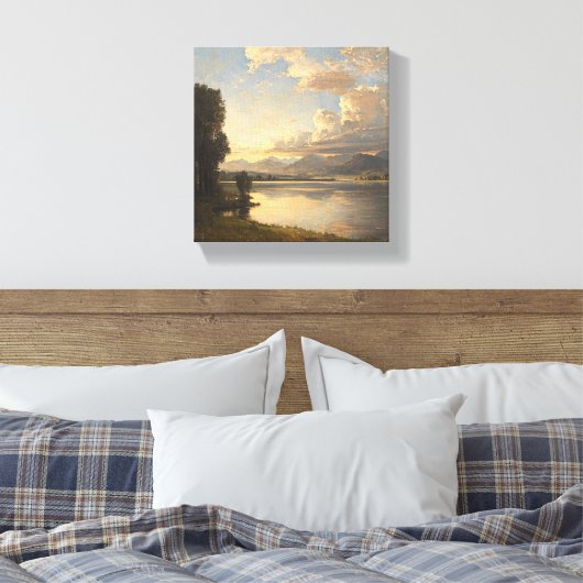 Dramatic Cloudscape over a Serene River キャンバスプリント (インサイチュ (寝室))