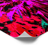 Dramatic Crimson Red, Purple and Black Dahlia ポスター (角)