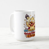 Dramatic Duck Funny Coffee Mug コーヒーマグカップ (正面左)