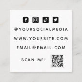 Dramatic Eye Makeup Artist スクエア名刺 (裏面)