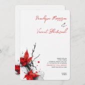 Dramatic Fall Wedding 招待状 (正面/裏面)