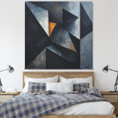 Dramatic Geometric Composition キャンバスプリント (インサイチュ (寝室))