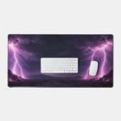 Dramatic Lightning Storm Desert Horizon Desk Mat デスクマット (キーボード&マウス)