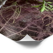 Dramatic Purple Floral Elegance Art Poster ポスター (コーナー)