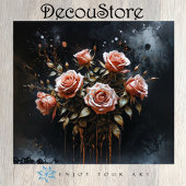 Dramatic Roses in Bloom Decoupage 薄葉紙