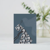 Dramatic Silhouette Elegant Glam Fashion Art ポストカード (スタンド正面)