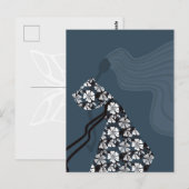 Dramatic Silhouette Elegant Glam Fashion Art ポストカード (正面/裏面)