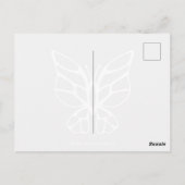 Dramatic Silhouette Elegant Glam Fashion Art ポストカード (裏面)