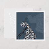 Dramatic Silhouette Elegant Glam Fashion Art Card ノートカード (正面/裏面)