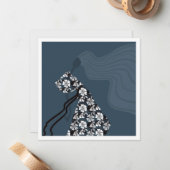 Dramatic Silhouette Elegant Glam Fashion Art Card ノートカード (正面/裏面インサイチュ)