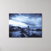 Dramatic Sunset, Beach, Sun Dunes / New Zealand キャンバスプリント (正面)