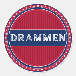 Drammen City Pride Emblem – Norwegian Identity ラウンドシール