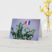 Drapeauのfrançais - Paris4からの郵便はがき カード (黄色い花)