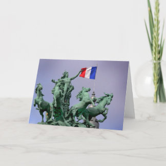 Drapeauのfrançais - Paris4からの郵便はがき カード