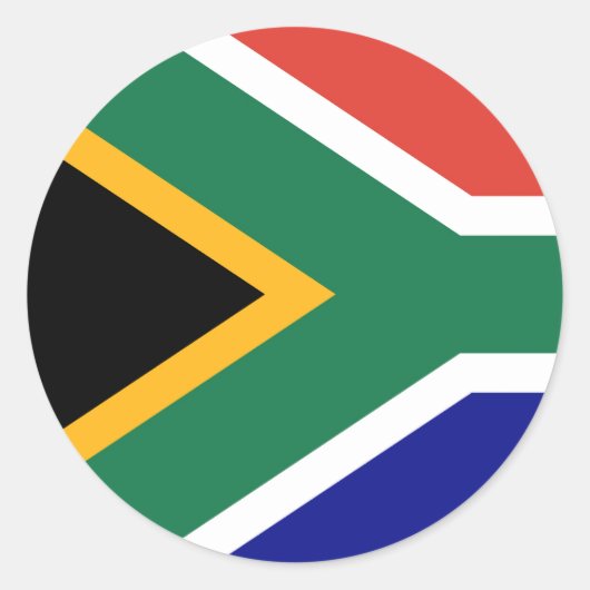 Drapeau Afrique du Sud ラウンドシール (正面)