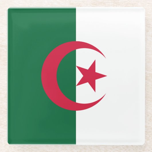 Drapeau Algérie ガラスコースター (正面)