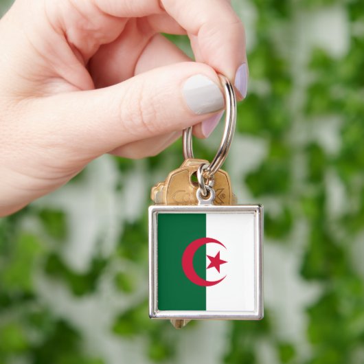 Drapeau Algérie キーホルダー (手)