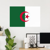 Drapeau Algérie ポスター (ホームオフィス)