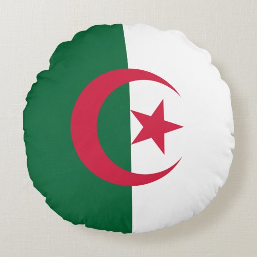 Drapeau Algérie ラウンドクッション (正面)