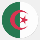 Drapeau Algérie ラウンドシール (正面)