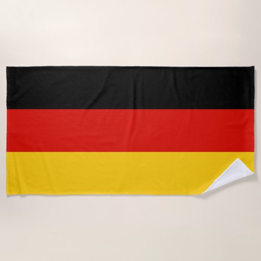 Drapeau Allemagne tricolore ビーチタオル (正面)