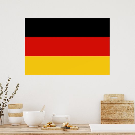 Drapeau Allemagne tricolore ポスター (キッチン)