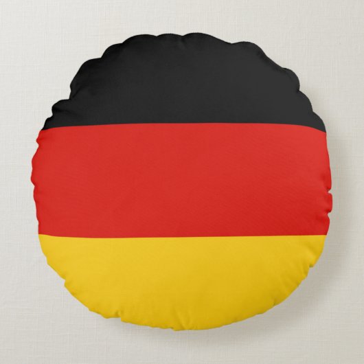 Drapeau Allemagne tricolore ラウンドクッション (正面)