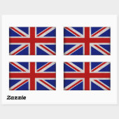 Drapeau Anglais d'Angleterre texturé 長方形シール (シート)